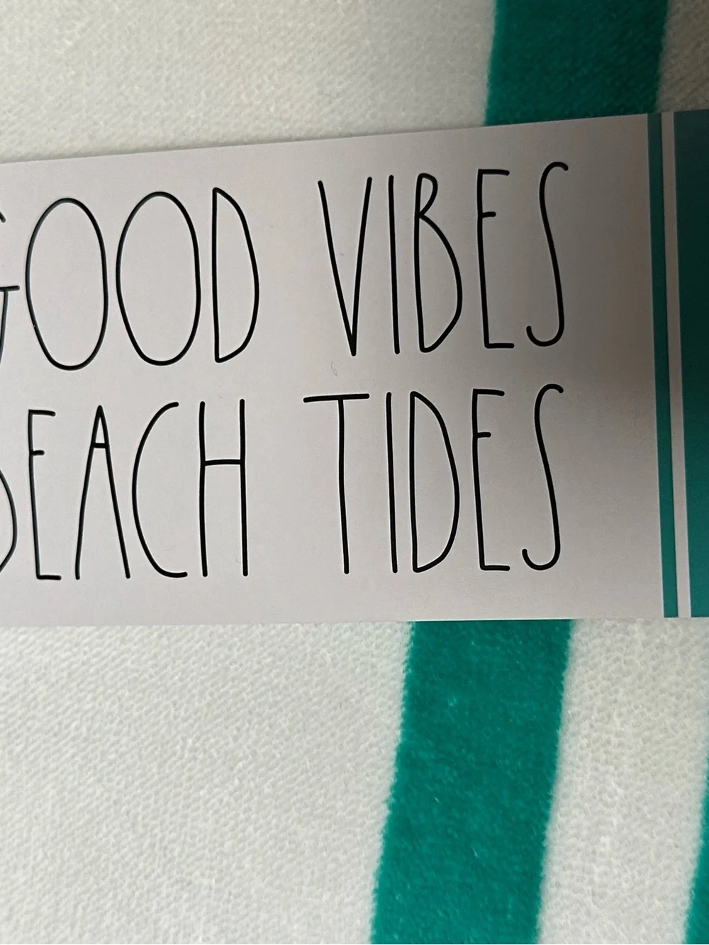 Rae Dunn Good Vibes Beach Tides Beach Towel,New